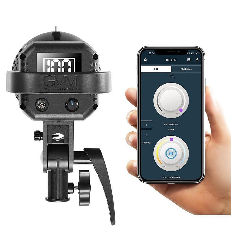 GVM Great Video Maker 80W CRI97+ Video Lights with Bowens Mount Color Temperature 5600K Dimmable LED Continuous Lighting Spotlight Photography Shooting Light with Reflector (80W + Filter) (VC-P80S) - Image 5